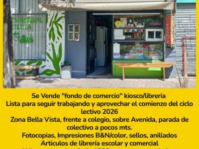 Venta de fondo de comercio Libreria-kiosco